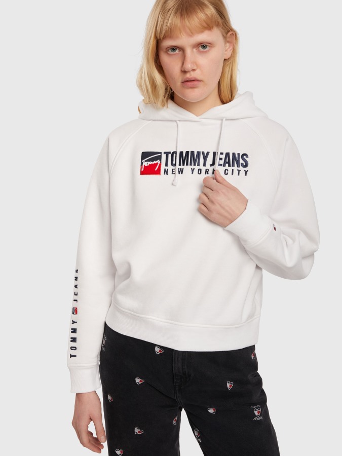 Sudadera Deportiva Blanca Tommy Hilfiger Argentina