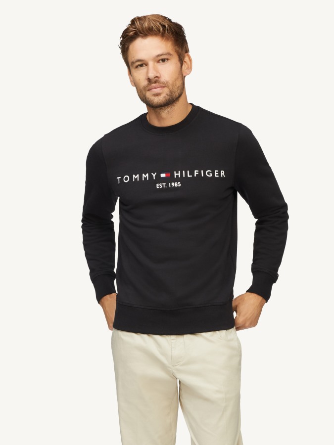 Sudadera Negra Con Logo Orgánico Argentina De Tommy Hilfiger