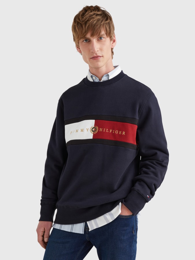 Sudadera Con Cuello Redondo Y Logo De íconos Argentinos De Tommy Hilfiger Desert Sky