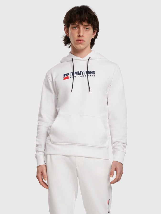 Entrada Atletismo Sudadera Con Capucha Blanco Tommy Hilfiger Argentina