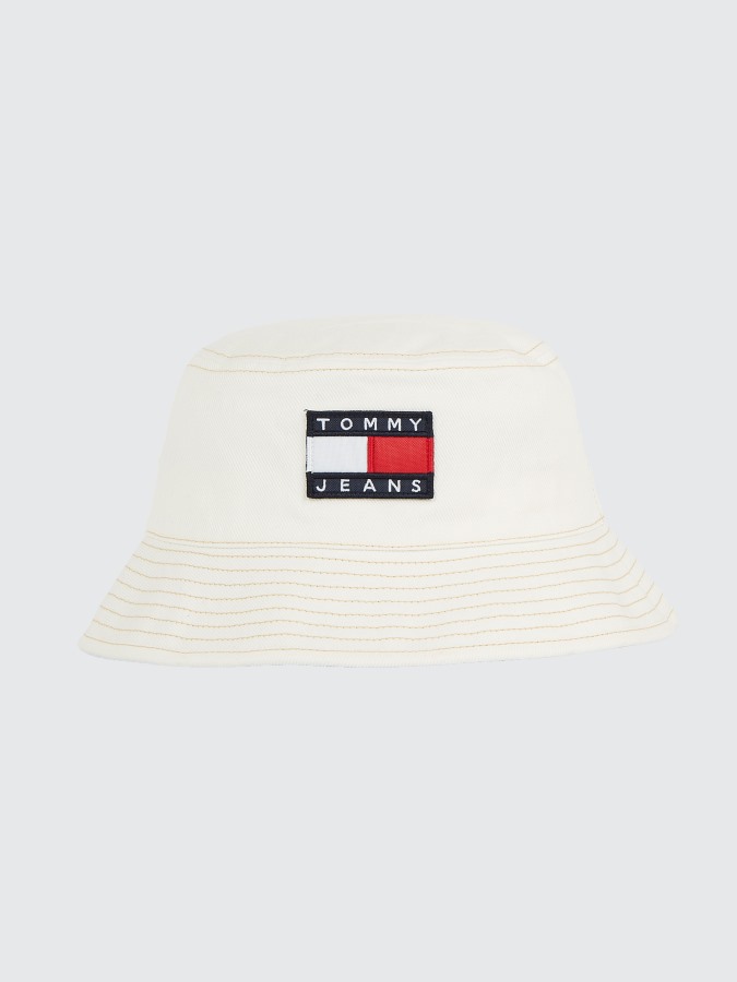 Tommy Hilfiger Argentina Sombrero De Pescador De Mezclilla Blanco Antiguo