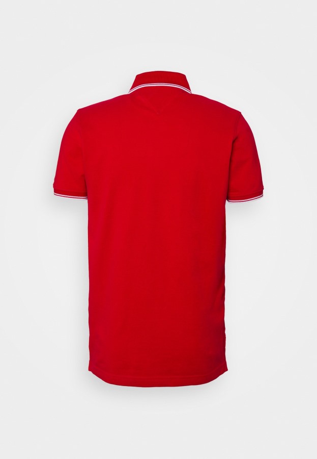 Polo Rojo Con Ribete Mini Badge Argentina De Tommy Hilfiger