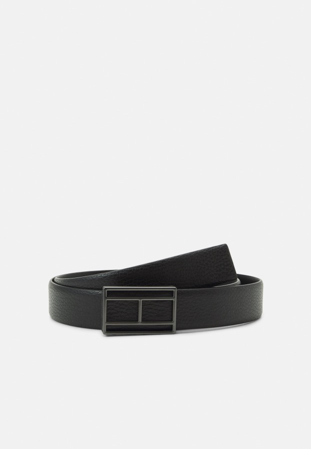Cinturón Con Hebilla Logo Bandera Negro Tommy Hilfiger Argentina