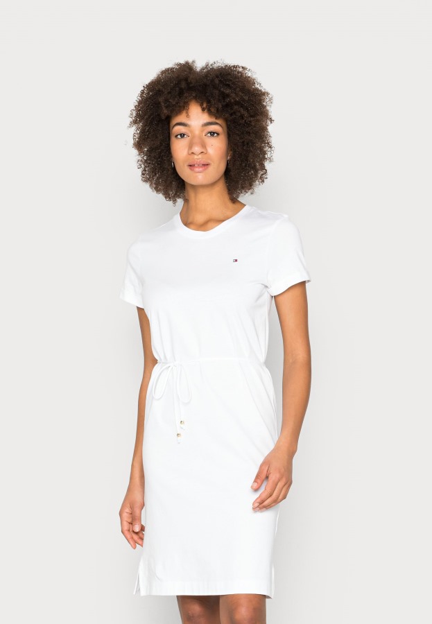 Cool Vestido Corto Vestido Jersey Blanco Tommy Hilfiger Argentina