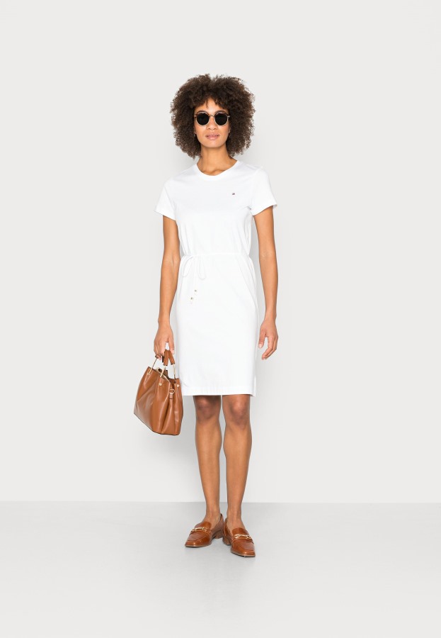 Cool Vestido Corto Vestido Jersey Blanco Tommy Hilfiger Argentina
