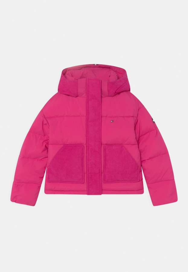 Tommy Hilfiger Argentina Chaqueta De Invierno Acolchada De Técnica Mixta Excéntrica Magenta