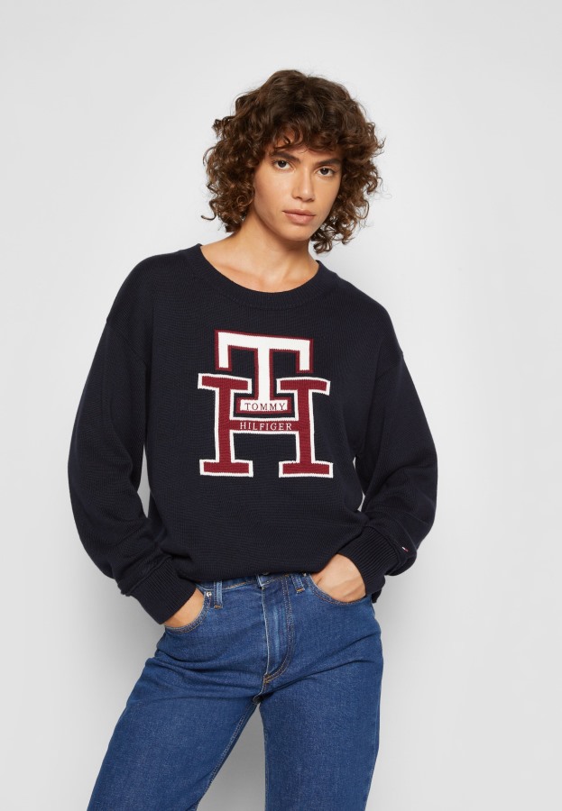 Jersey Con Monograma Cielo Del Desierto Tommy Hilfiger Argentina