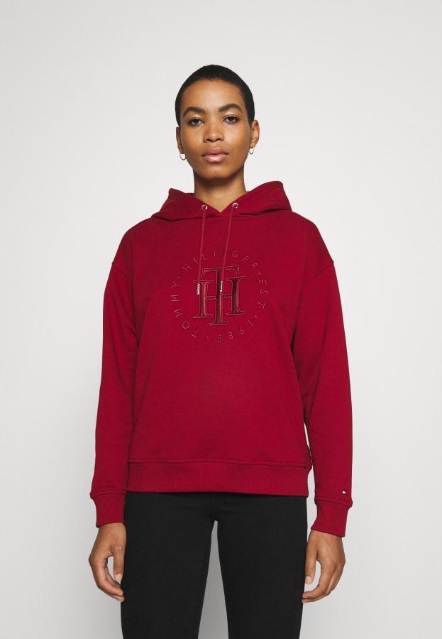 Tommy Hilfiger Argentina Regatta Sudadera Con Capucha Y Gráfico Relajado Rojo